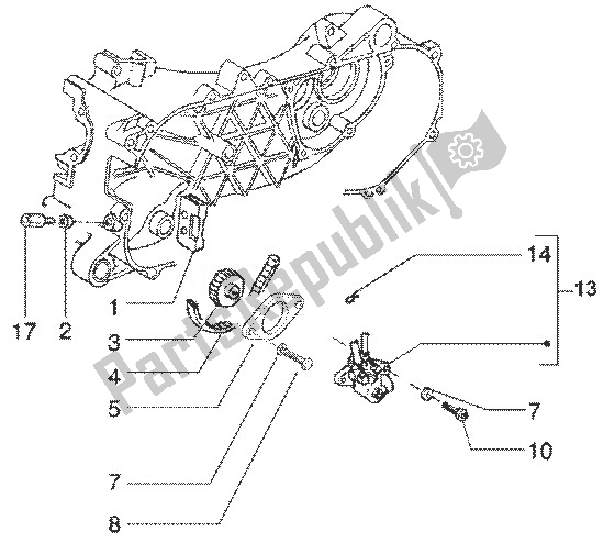 Todas las partes para Bomba De Aceite de Gilera Runner 50 SP 1998