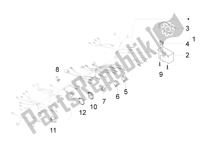 All parts for the Main Cable Harness of the Gilera Runner 50 SP 2010