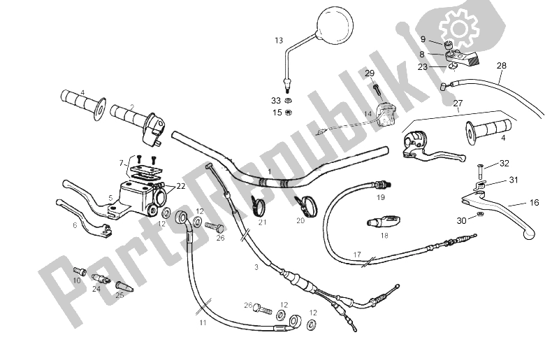 Toutes les pièces pour le Guidon - Commandes du Gilera SMT 50 2011