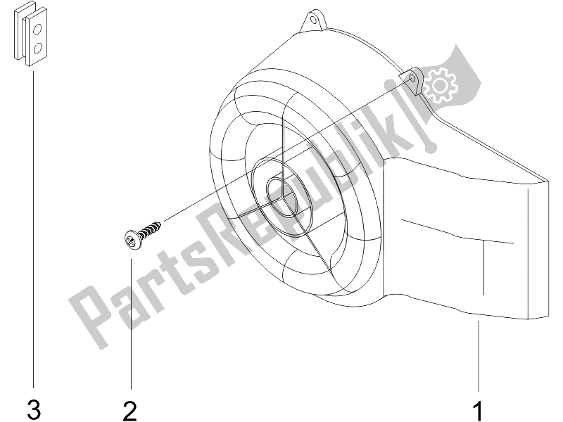 Toutes les pièces pour le Couvercle Magnéto Volant - Filtre à Huile du Gilera Stalker Naked 50 2008