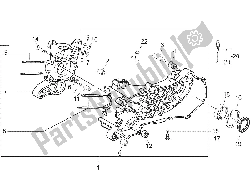 Toutes les pièces pour le Carter du Gilera Runner 50 Pure JET 2005