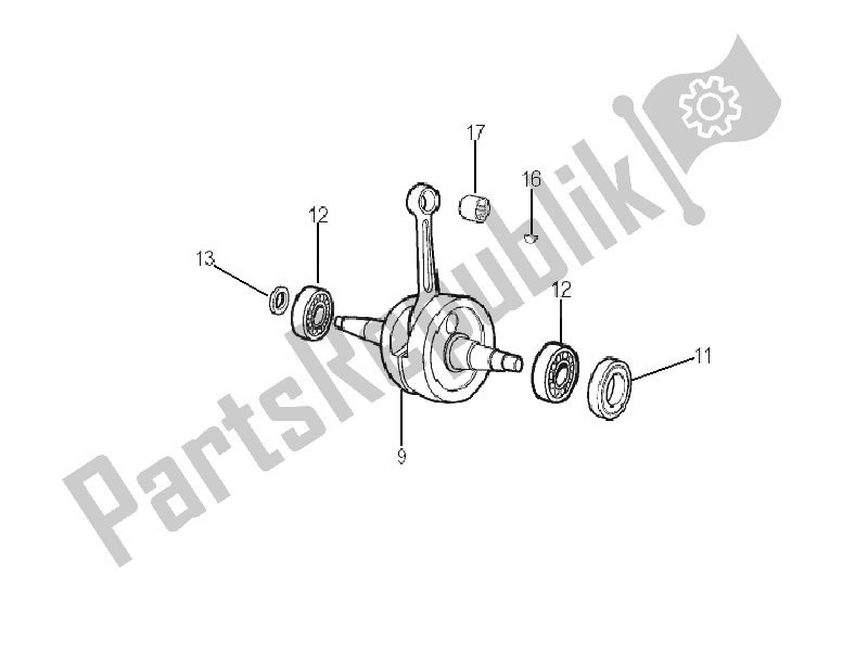 Toutes les pièces pour le Vilebrequin du Gilera SMT 50 2006