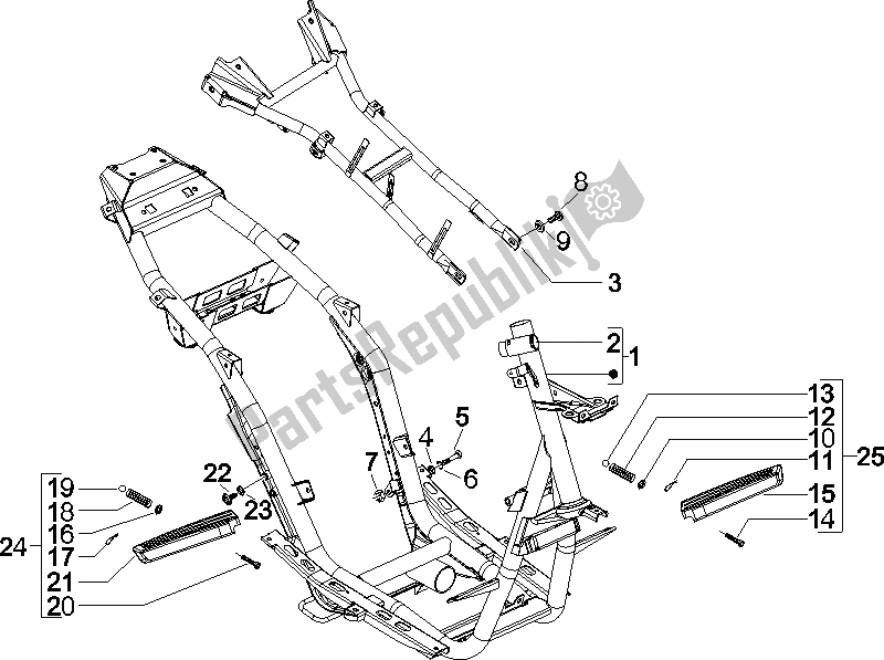 All parts for the Frame/bodywork of the Gilera Runner 50 Pure JET Race 2005