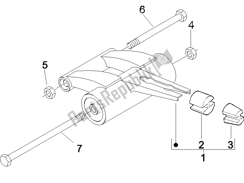 Tutte le parti per il Braccio Oscillante del Gilera Runner 50 SP SC 2006