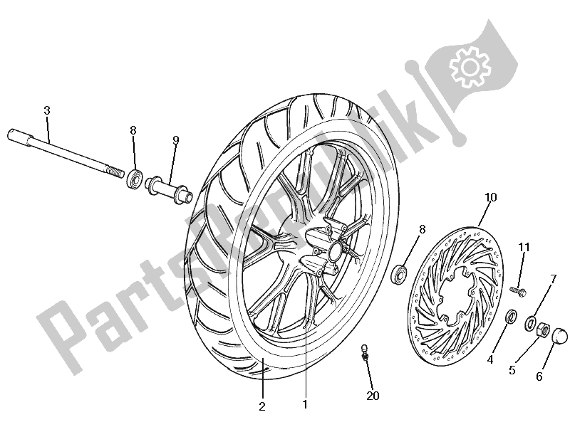 Todas las partes para Roue Avant de Gilera SC 125 2006