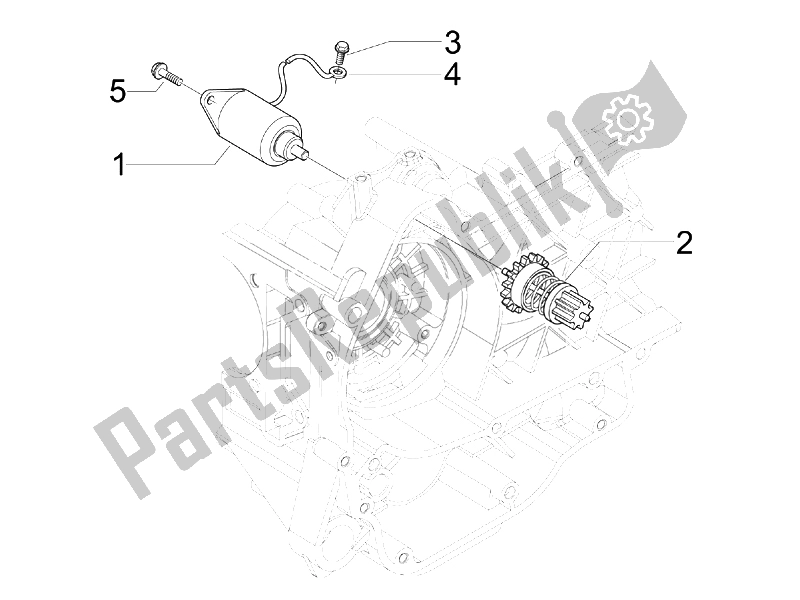 Toutes les pièces pour le Stater - Démarreur électrique du Gilera Runner 125 ST 4T E3 2008