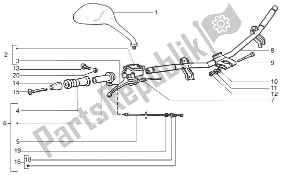 Toutes les pièces pour le Composants De Guidon du Gilera Runner 125 VX 4T 1998