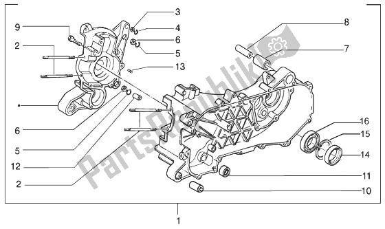 Todas las partes para Caja Del Cigüeñal de Gilera Runner 50 Pure JET 1998