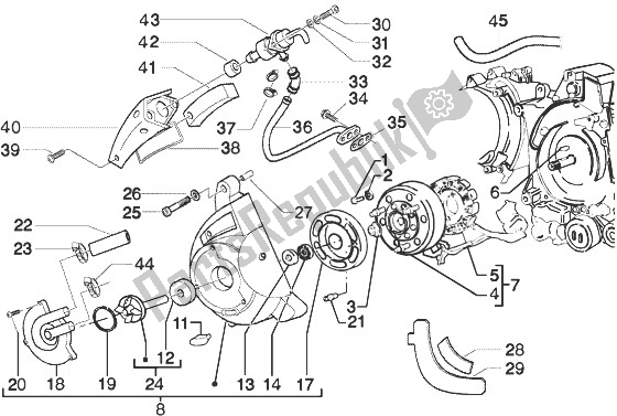 Toutes les pièces pour le Volant Magnétique - Boîte à Air Secondaire du Gilera Runner 125 VX 4T 1998