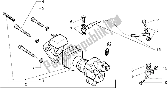 Toutes les pièces pour le Frein Avant du Gilera RK 50 1998
