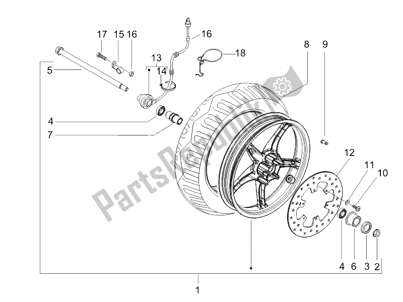 Toutes les pièces pour le Roue Avant du Gilera Runner 125 VX 4T Race E3 2006