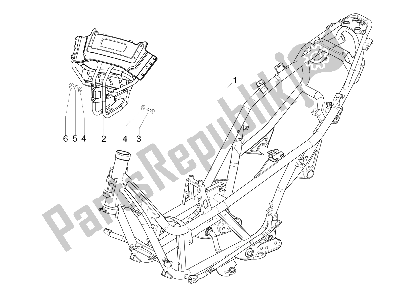 All parts for the Frame/bodywork of the Gilera Nexus 250 E3 2007