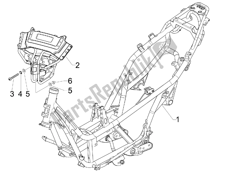 Toutes les pièces pour le Cadre / Carrosserie du Gilera Nexus 300 IE E3 2008