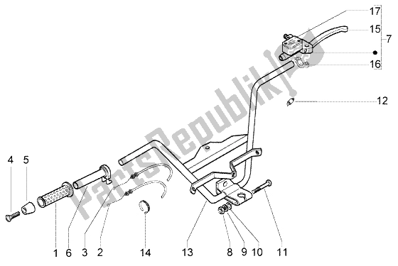 All parts for the Handlebar-brake Pump of the Gilera Nexus 500 1998