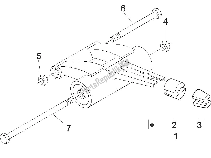 Toutes les pièces pour le Bras Oscillant du Gilera Runner 50 SP 2005