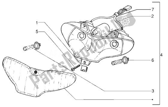 All parts for the Optical Unit of the Gilera Runner 200 VXR 4T 1998