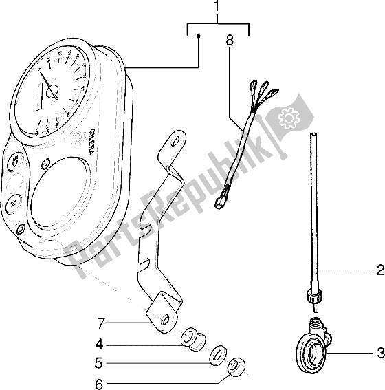 Toutes les pièces pour le Unité D'instrument du Gilera Surfer 50 1998