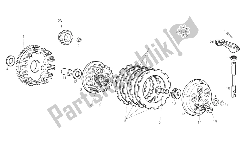 Toutes les pièces pour le Embrayage du Gilera RCR 50 2013