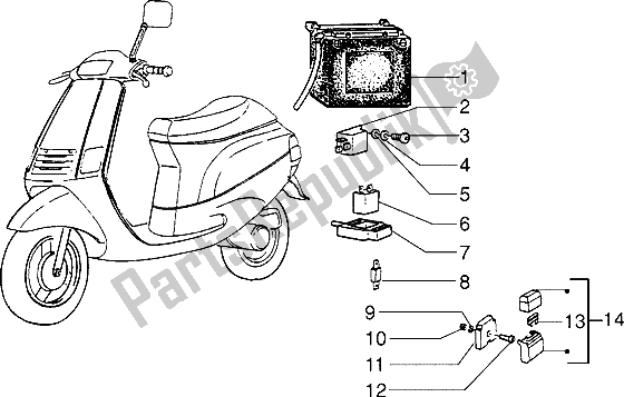 Todas las partes para Dispositivos Eléctricos (3) de Gilera Easy Moving 50 1998