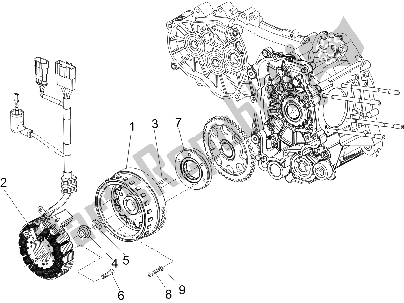 Toutes les pièces pour le Volant Magnéto du Gilera Nexus 500 E3 2009