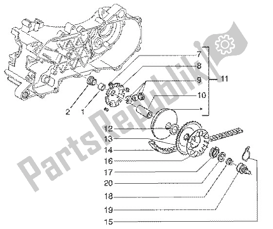 Todas as partes de Polia Motriz do Gilera Runner 50 SP 1998