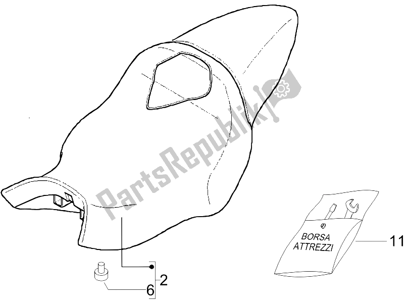 Todas las partes para Silla De Montar / Asientos de Gilera DNA 50 2006