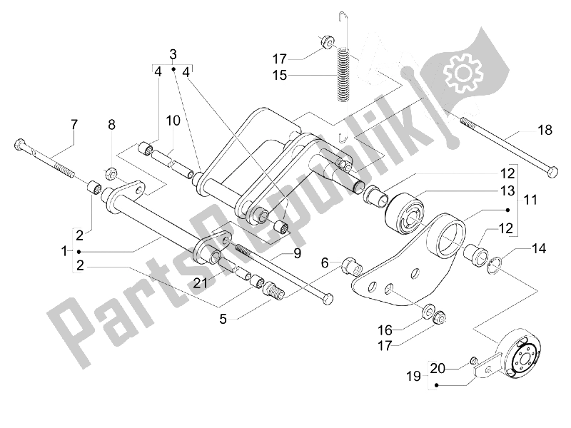 Wszystkie części do Wahliwe Rami? Gilera Nexus 300 IE E3 2009