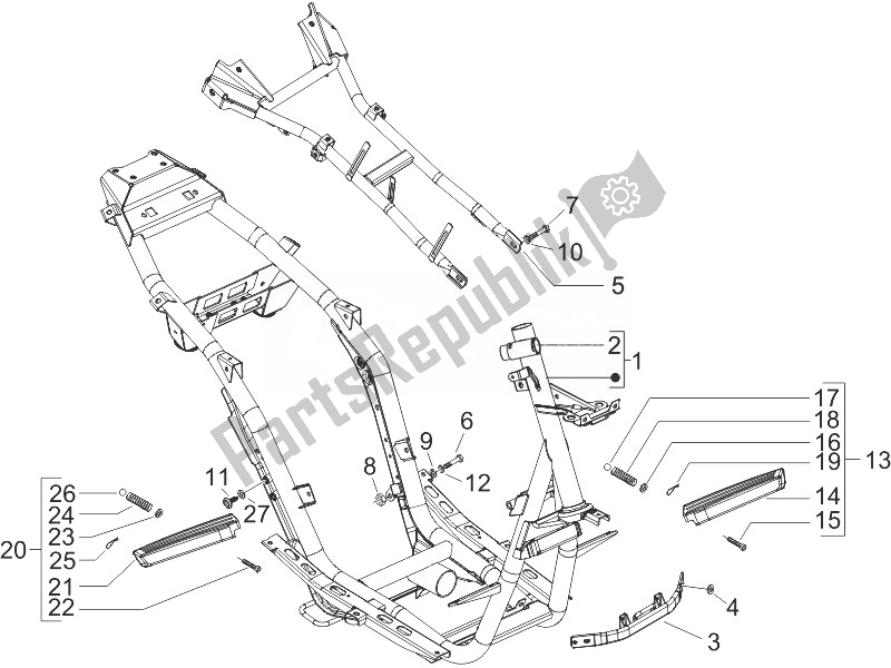 Todas las partes para Marco / Carrocería de Gilera Runner 125 VX 4T 2005