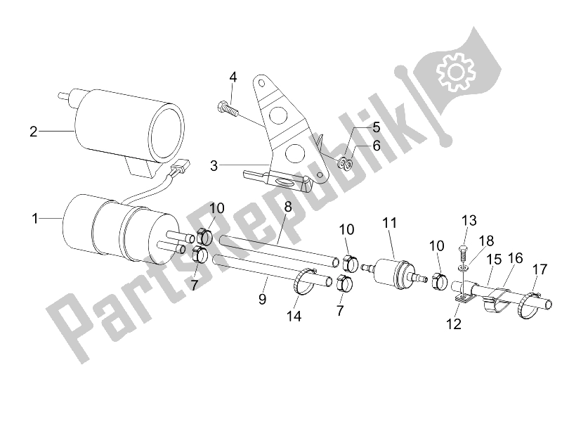 Todas las partes para Sistema De Suministros de Gilera Runner 200 VXR 4T Race E3 UK 2006