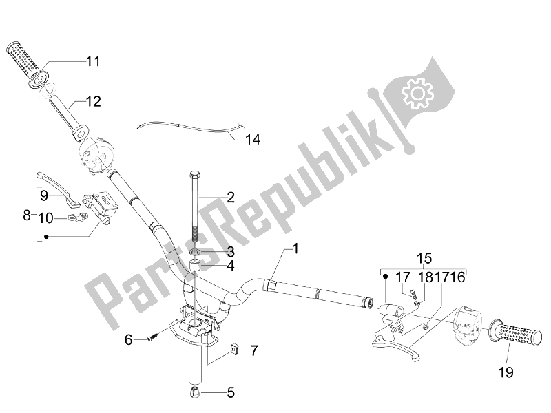 Todas as partes de Guiador - Master Cil. Do Gilera Stalker Naked 50 2008