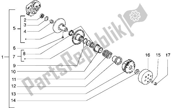 Toutes les pièces pour le Poulie Menée du Gilera Runner 50 1998