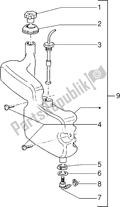 Todas as partes de Tanque De óleo do Gilera Storm 50 1998