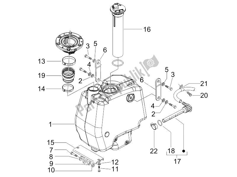 Todas las partes para Depósito De Combustible de Gilera Runner 125 VX 4T Race E3 UK 2006