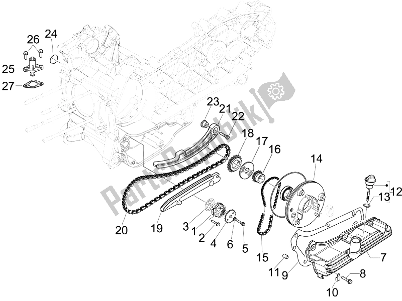 Todas las partes para Bomba De Aceite de Gilera Runner 200 ST 4T E3 2008