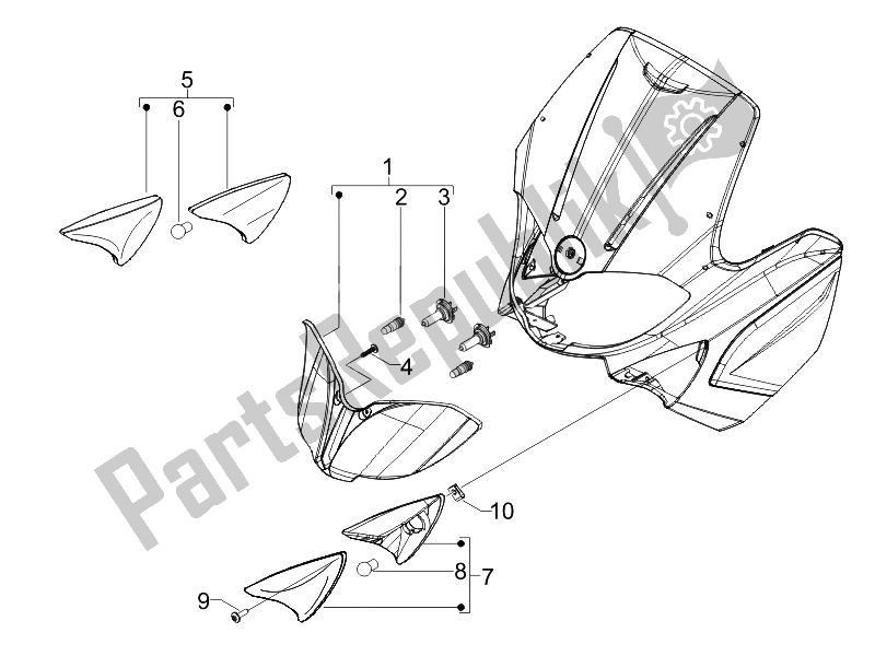 Todas las partes para Faros Delanteros - Luces Intermitentes de Gilera Runner 200 ST 4T E3 2008