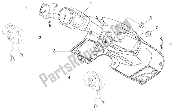 Todas las partes para Conjunto De Instrumentos de Gilera Nexus 500 1998