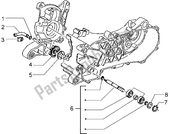 Tutte le parti per il Pompa Dell'acqua del Gilera Runner 50 1998
