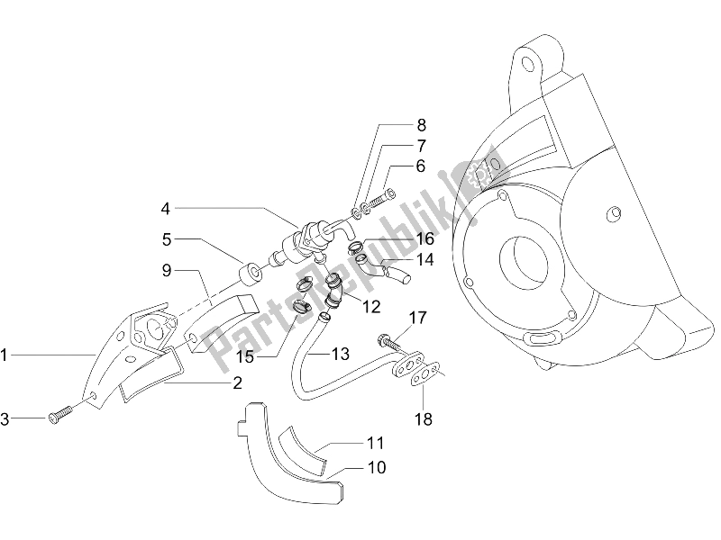 Toutes les pièces pour le Boîte à Air Secondaire du Gilera Runner 125 VX 4T UK 2005