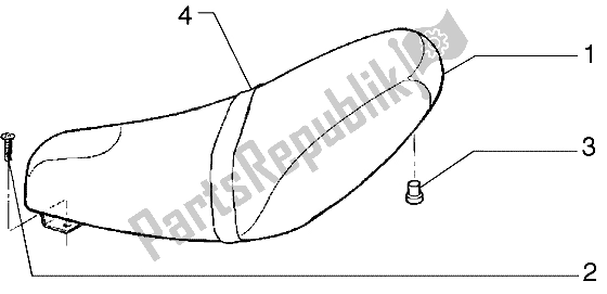 All parts for the Saddle of the Gilera Runner 50 1998