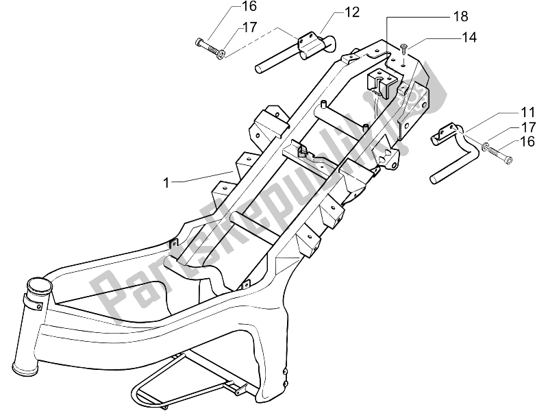 Alle onderdelen voor de Frame / Carrosserie van de Gilera DNA 50 2006