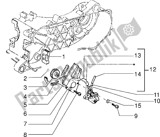 All parts for the Oil Pump of the Gilera Easy Moving 50 1998