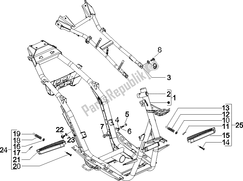 Alle onderdelen voor de Frame / Carrosserie van de Gilera Runner 50 Pure JET SC 2006