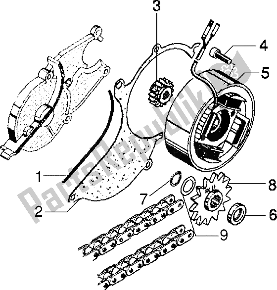 Toutes les pièces pour le Volant Magnéto du Gilera Eaglet Automatic 50 1998