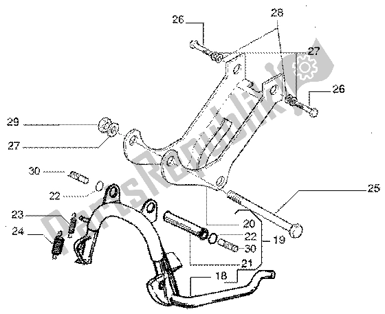 Wszystkie części do Podstawka Centralna Gilera DNA GP Experience 50 1998