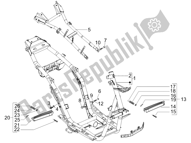 Todas las partes para Marco / Carrocería de Gilera Runner 125 VX 4T Race E3 UK 2006