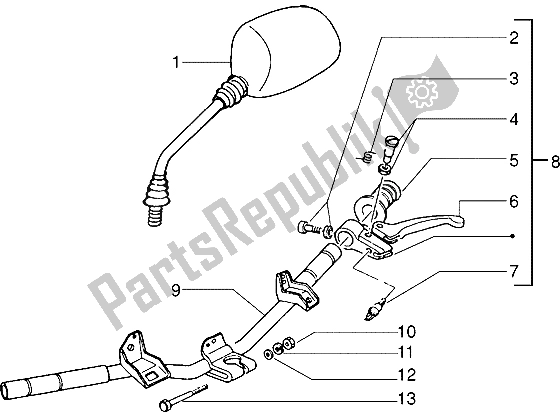 Toutes les pièces pour le Pièces Détachées Guidon (2) du Gilera Storm 50 1998