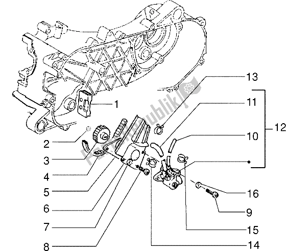 Toutes les pièces pour le La Pompe à Huile du Gilera Storm 50 1998