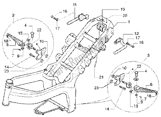 Todas las partes para Chasis de Gilera DNA GP Experience 50 1998