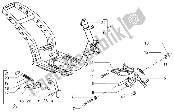 Todas las partes para Soporte Chasis-central de Gilera Runner 50 Purejet 1998