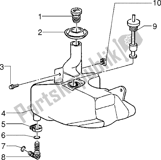 Tutte le parti per il Serbatoio Dell'olio del Gilera Easy Moving 50 1998